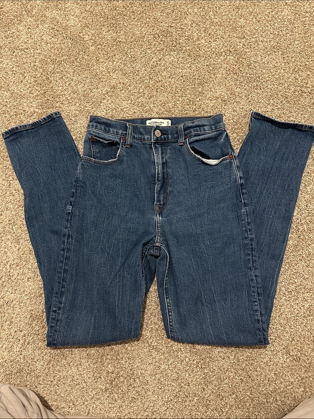 Abercrombie & Fitch Dark Blue Straight Leg Jeans